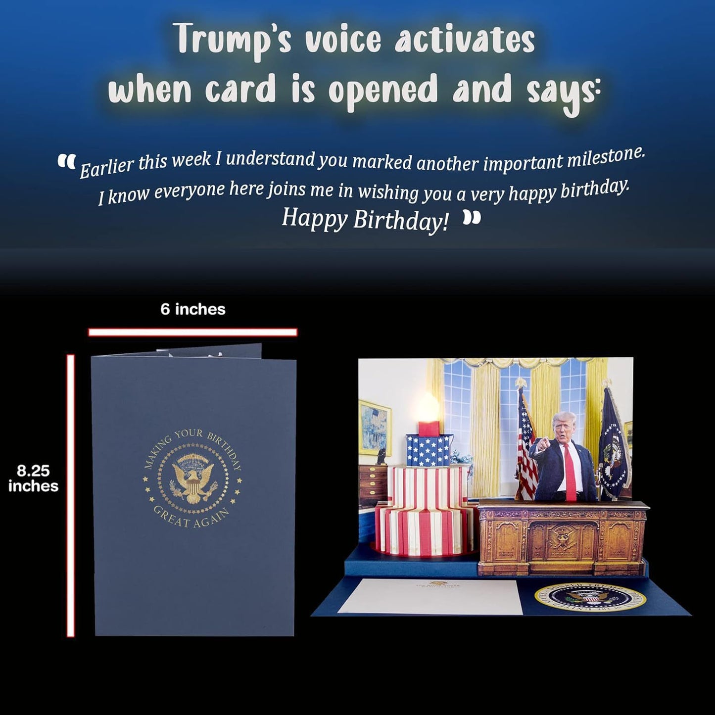 Trump 3D Greeting Card Funny Funny Card